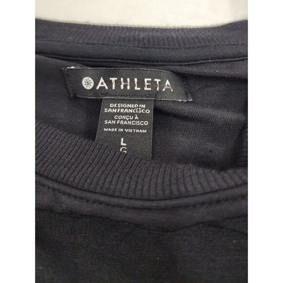 Athleta Santorini Cinch Midi Dress Black Large - Picture 6 of 9